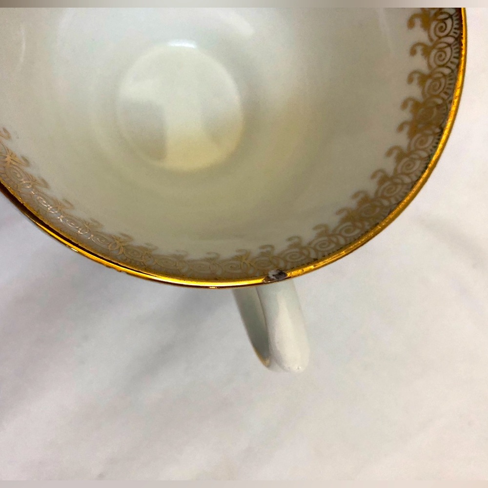 Colclough China Tea Cup Saucer Sky Blue Scattered Floral Buds Gold Edge England - Picture 7 of 15